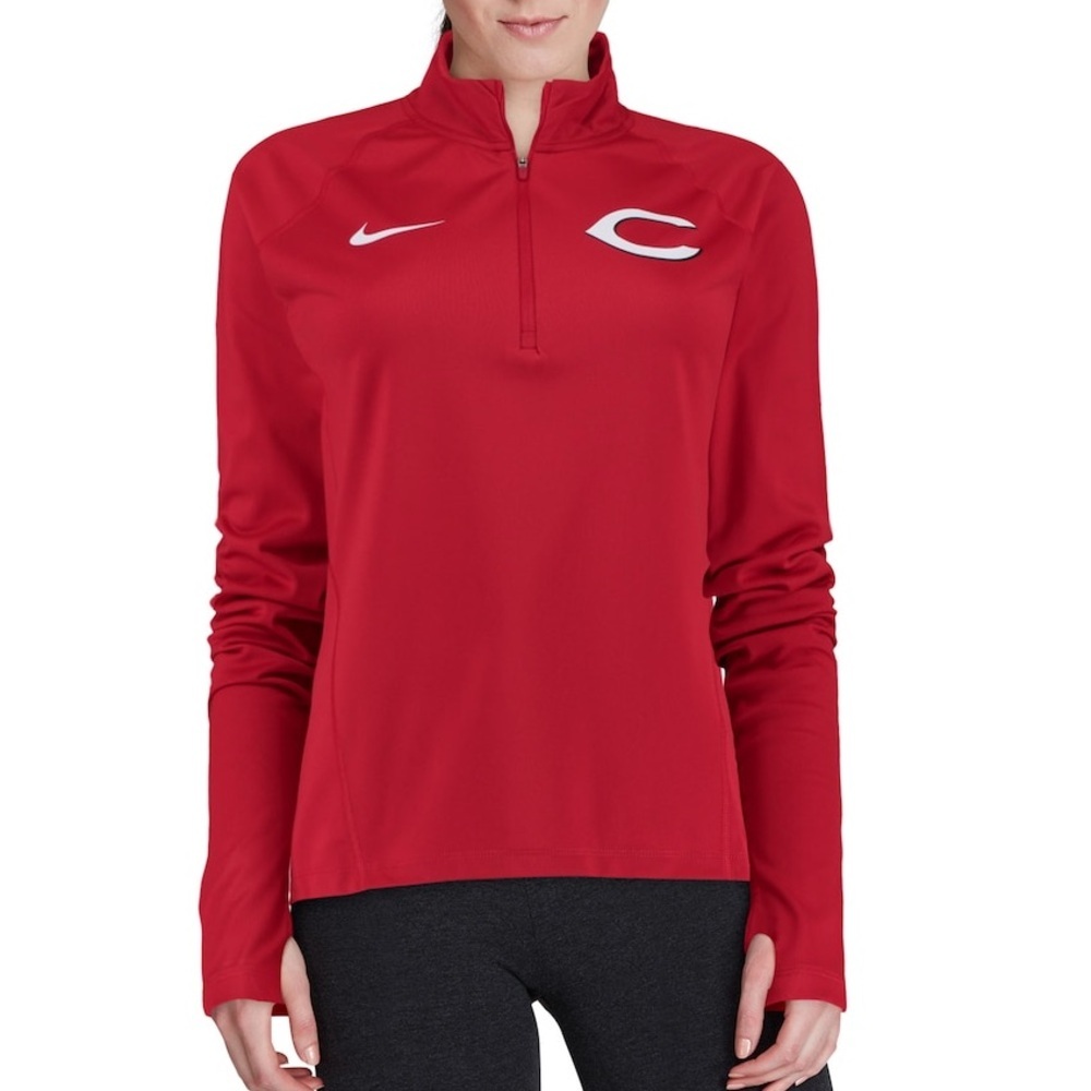 Cincinnati Reds Nike Dri-Fit Team Core Half-Zip Red Pullover Jacket